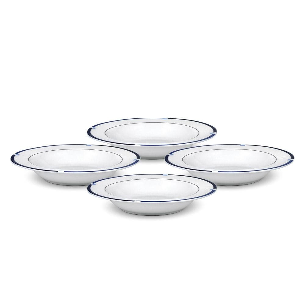 Jet Set Blue Set of 4 Rim Soup Bowls