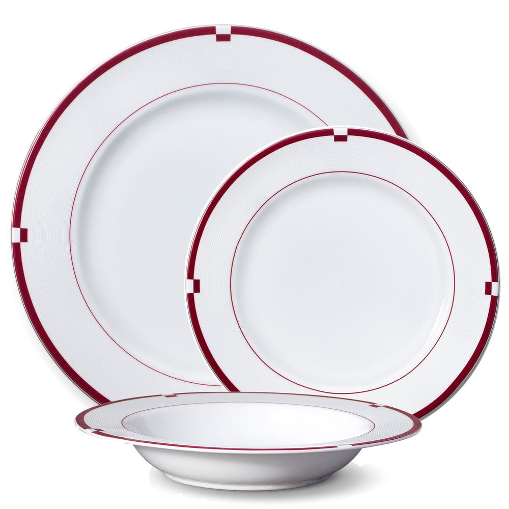 Jet Set Red Dinnerware Set