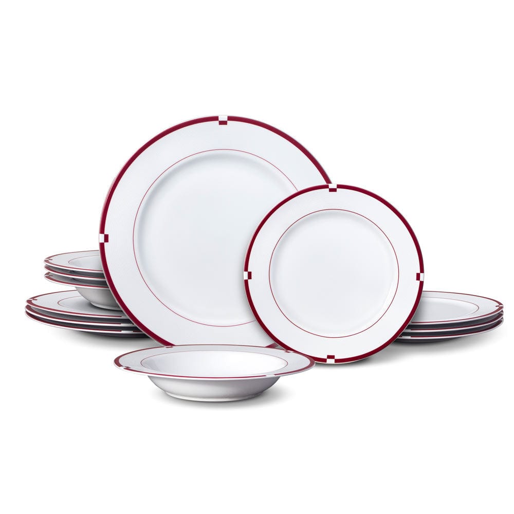 Jet Set Red Dinnerware Set