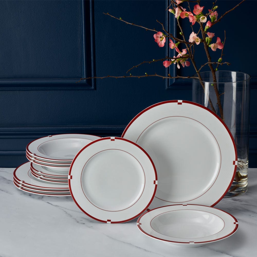 Jet Set Red Dinnerware Set