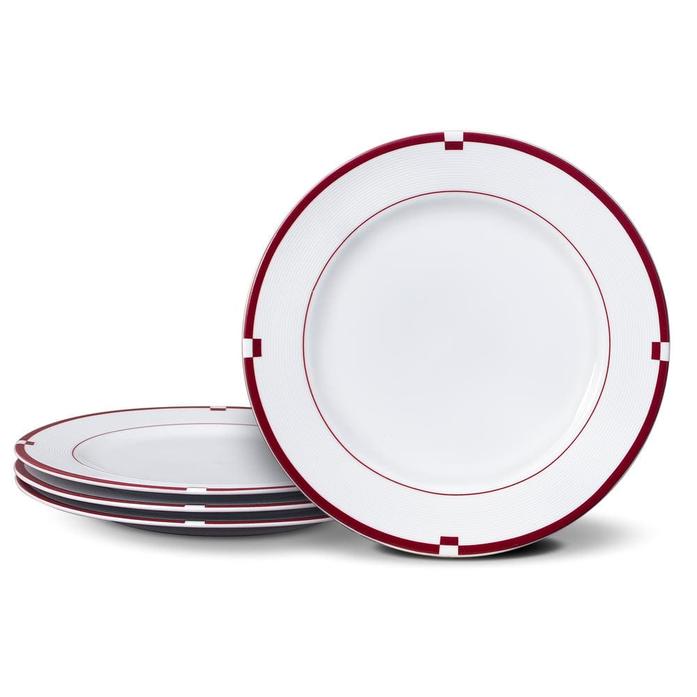 Jet Set Red Set of Dinner Plates - Main Image
