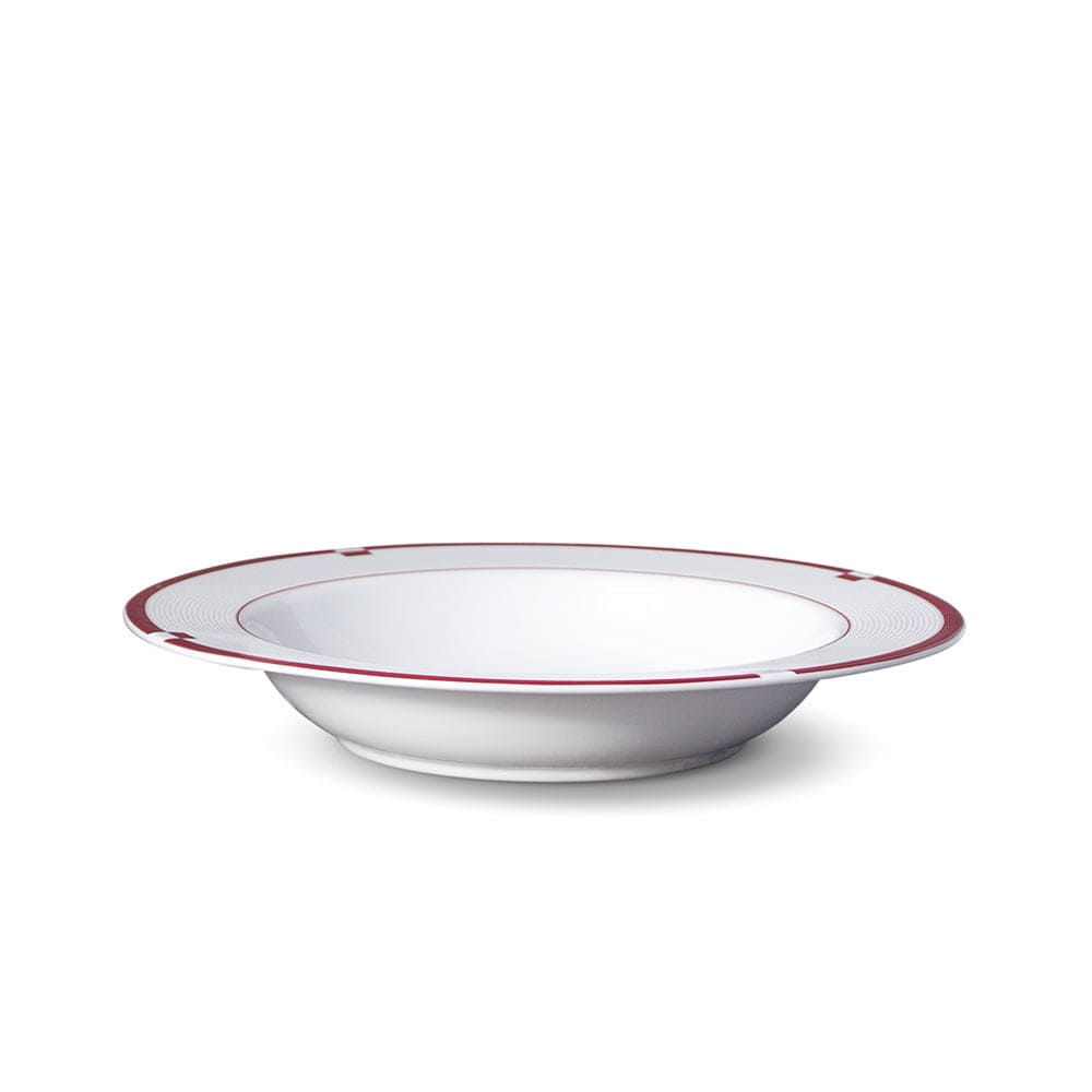 Jet Set Red Set of 4 Rim Soup Bowls