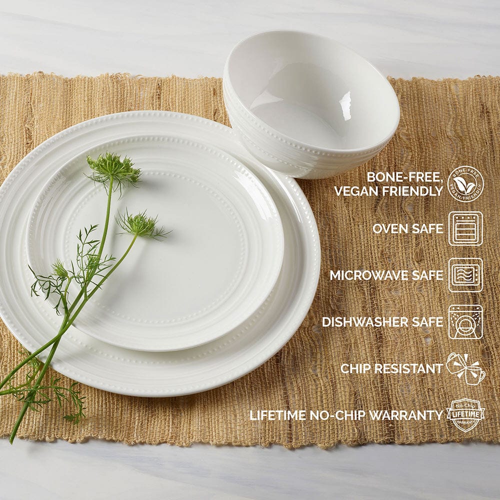 Kamryn Vegan Bone™ 12 Piece Dinnerware Set, Service for 4