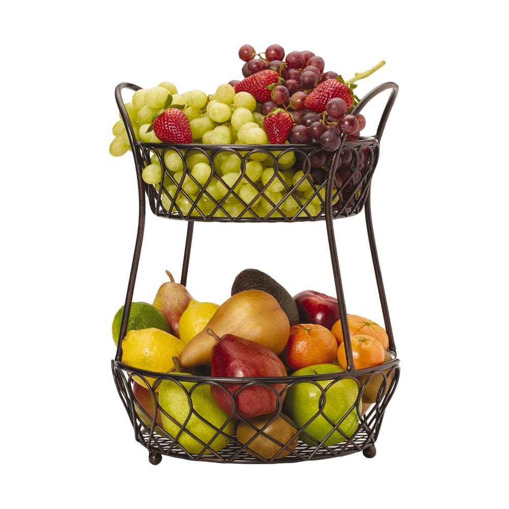 Loop and Lattice 2 Tier Countertop Fruit Storage Basket