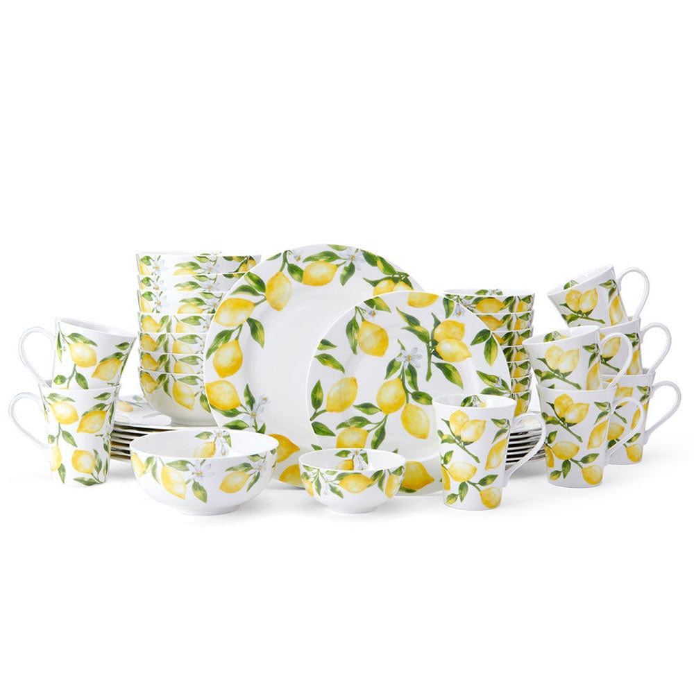 Lemons 40 Piece Dinnerware Set, Service for 8
