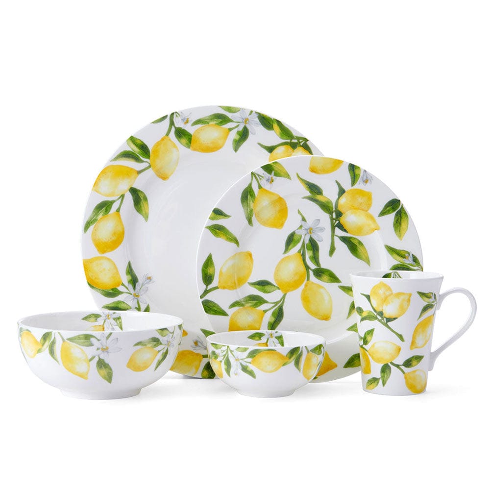 Lemons 40 Piece Dinnerware Set, Service for 8
