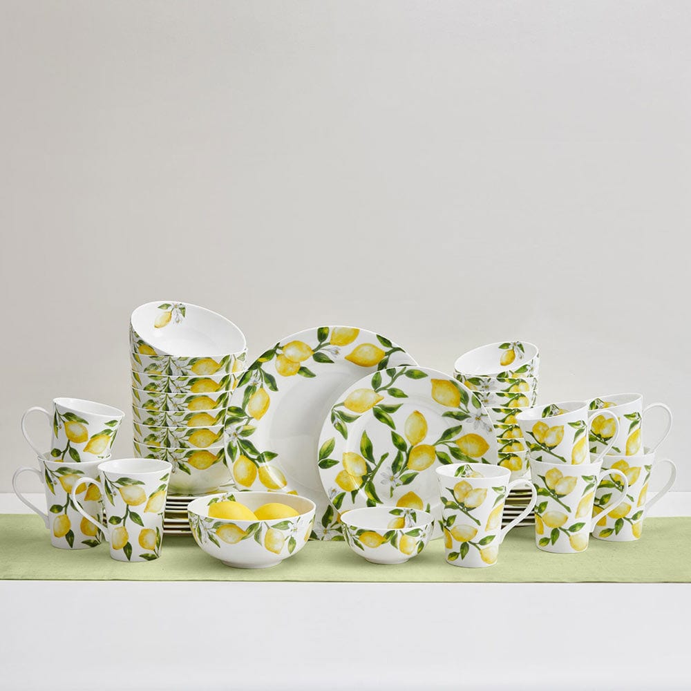 Lemons 40 Piece Dinnerware Set, Service for 8