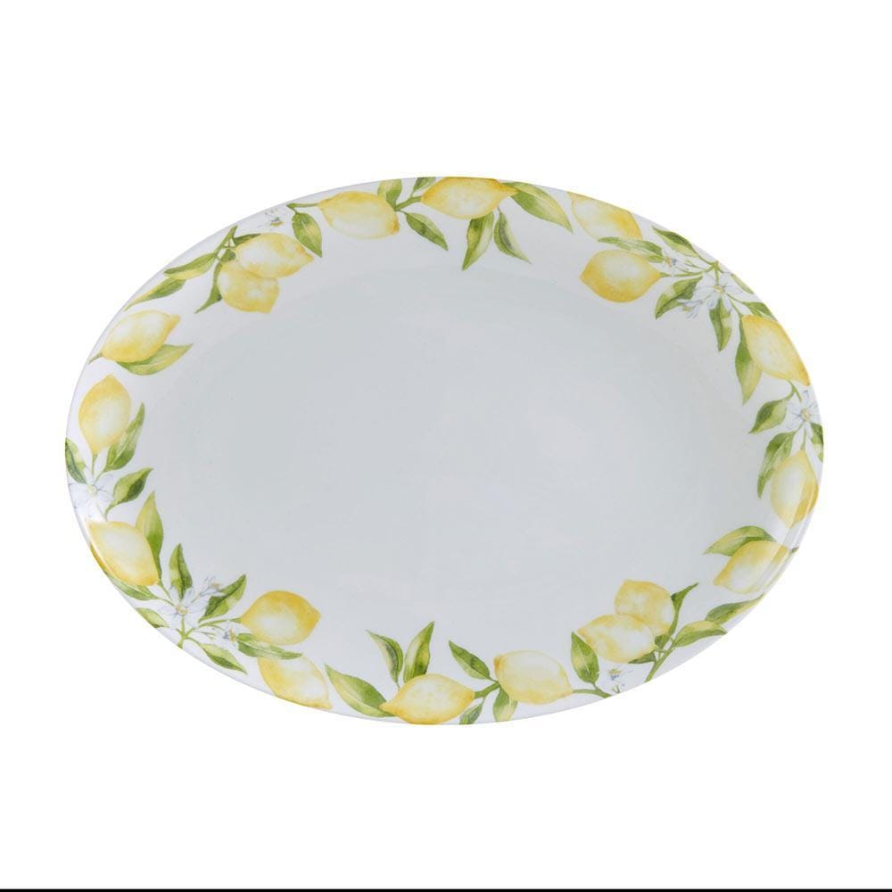 Lemons Oval Serving Platter, 14 Inch
