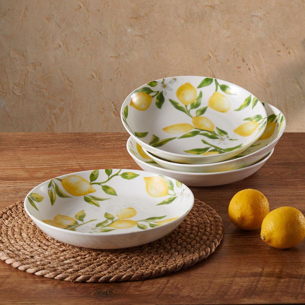 Lemons Set of 4 Pasta Bowls