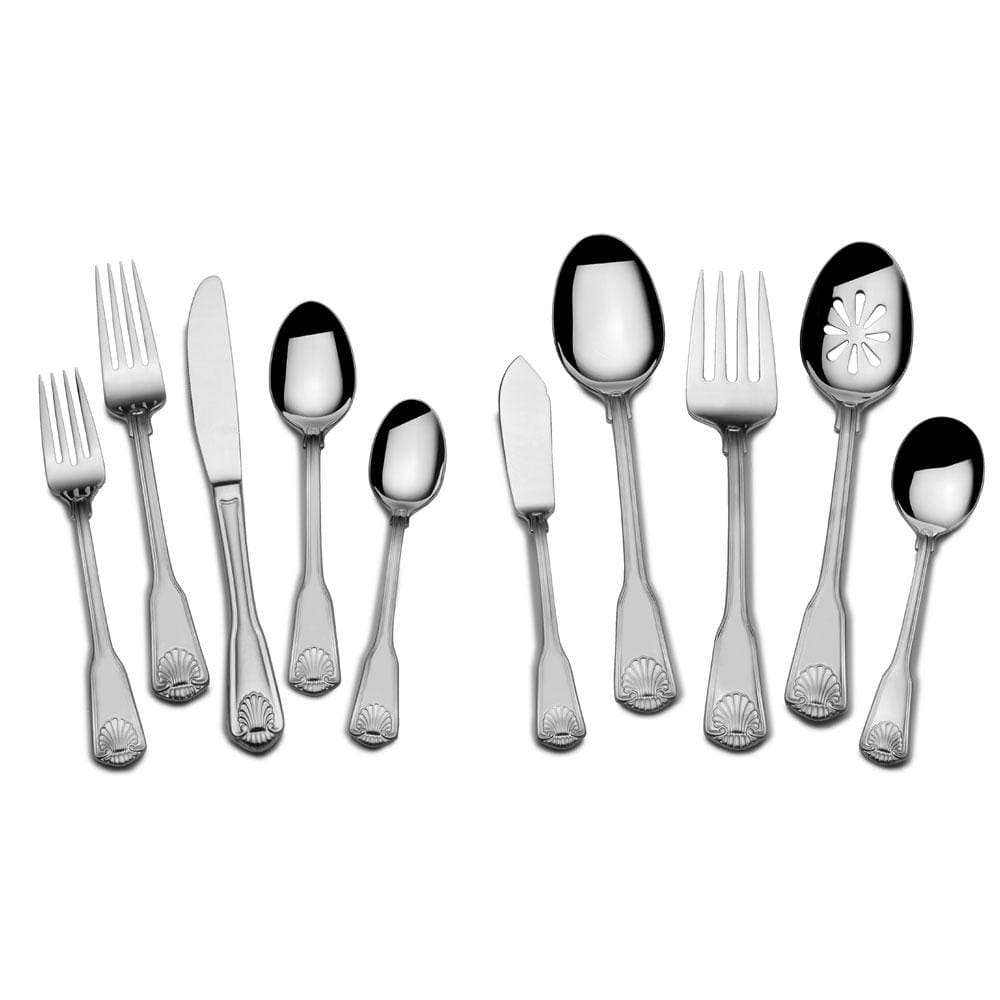 London Shell 45 Piece Flatware Set, Service for 8