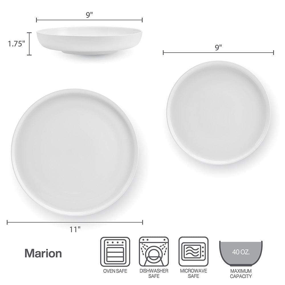 Marion 12 Piece Dinnerware Set, Service for 4