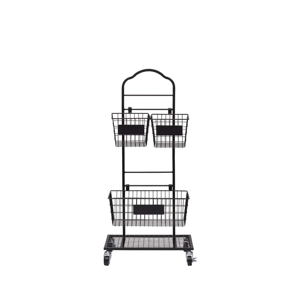 Mercato 3 Tier Adjustable Storage Rack with Chalkboard Plates