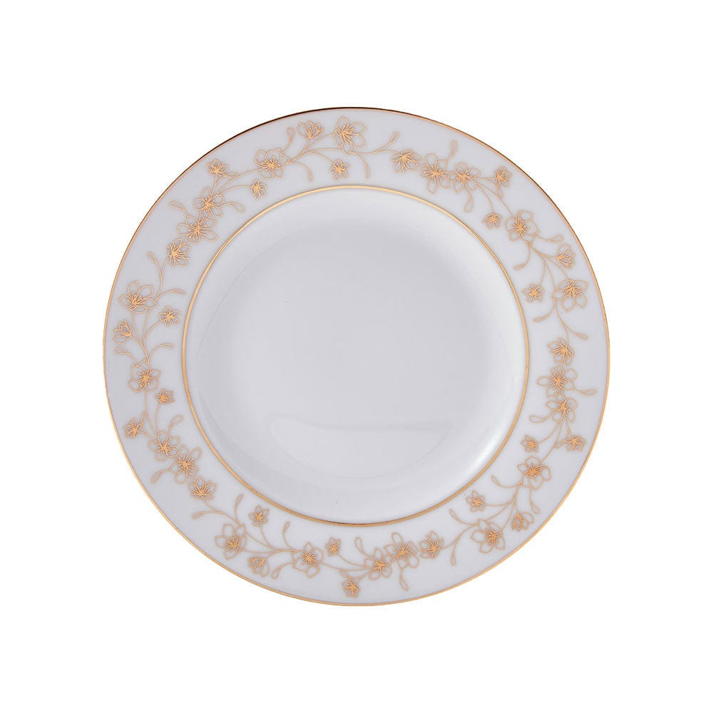 Metallic Floral Gold 32 Piece Dinnerware Set, Service for 8