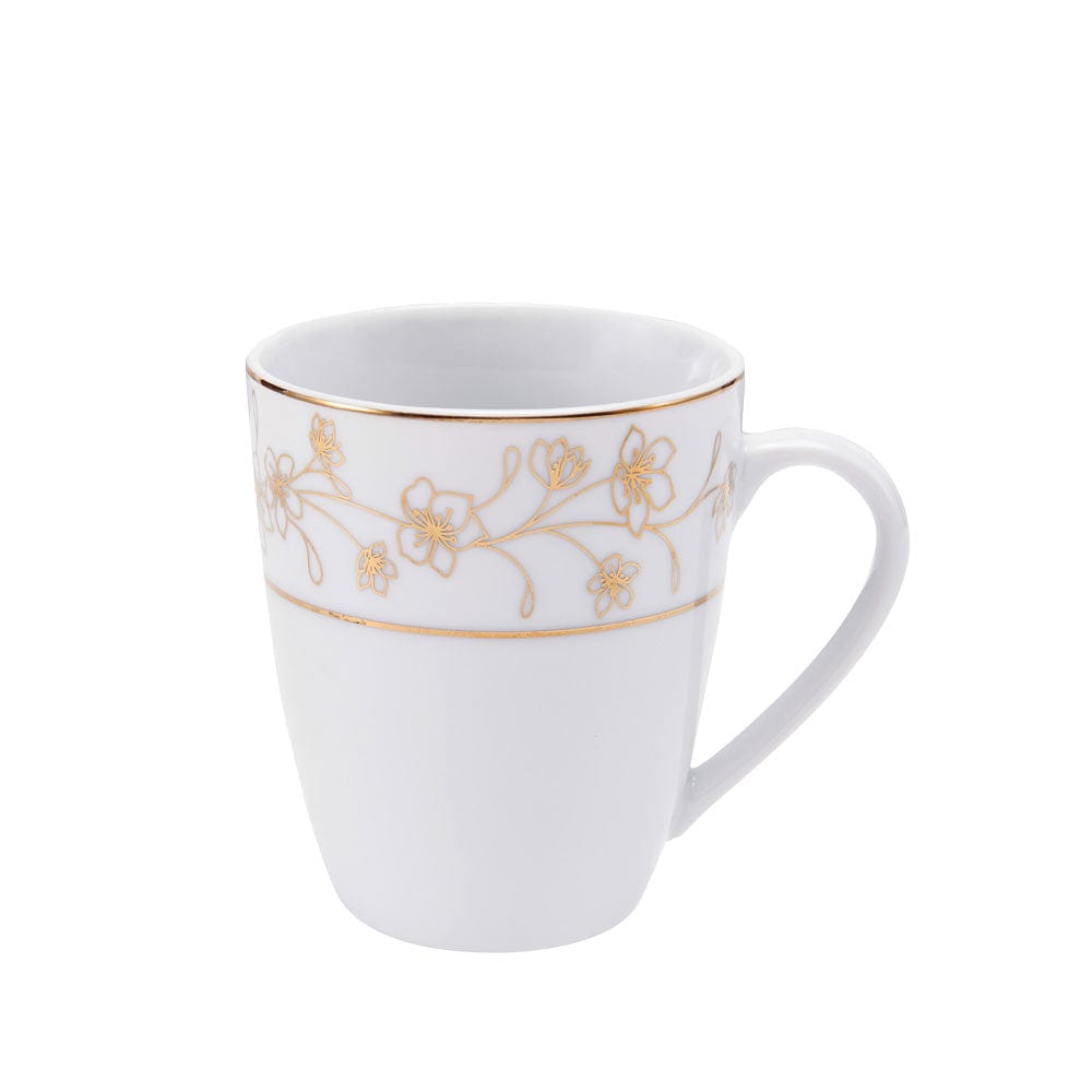 Metallic Floral Gold 32 Piece Dinnerware Set, Service for 8