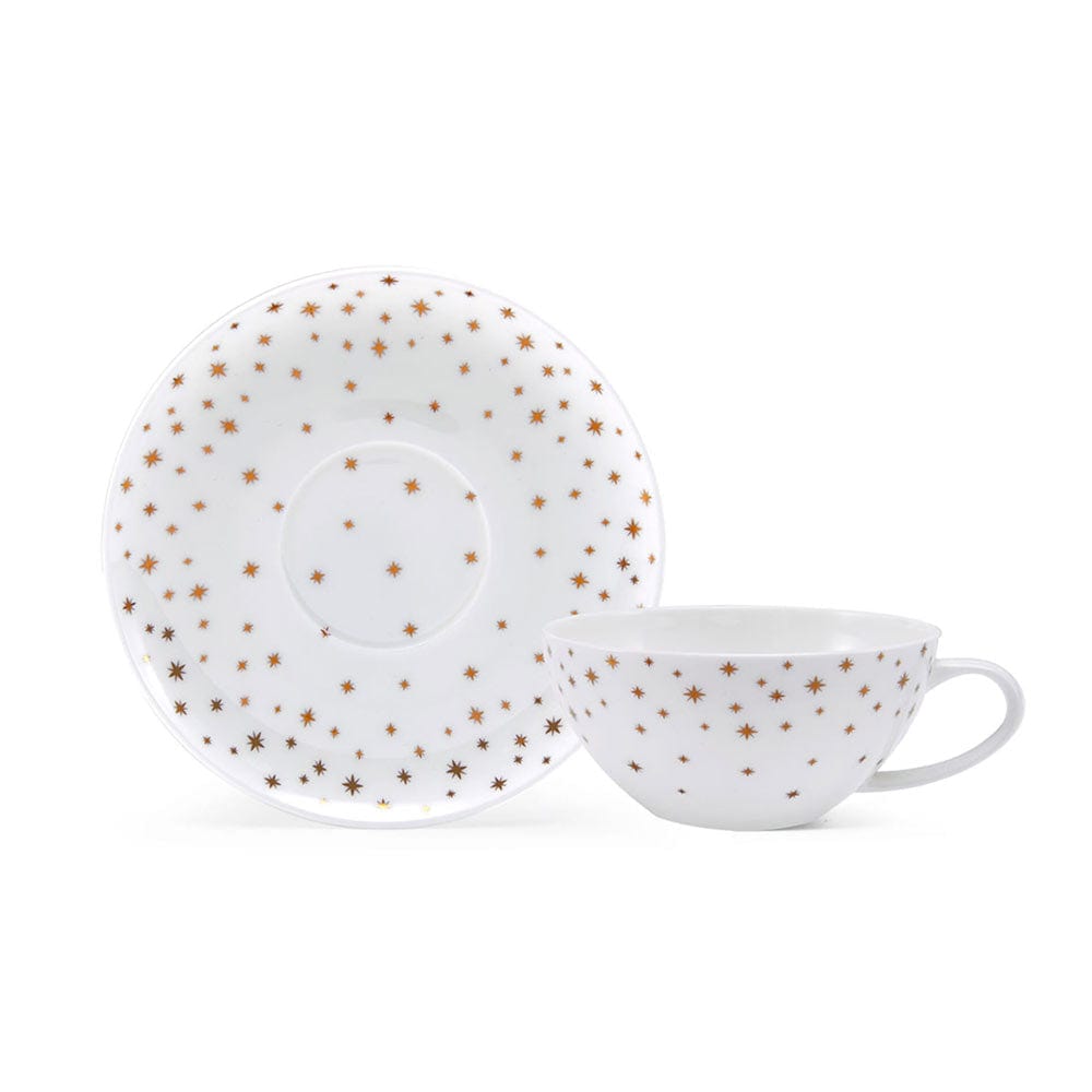 Millie Gold Set of 4 Cups and Saucers
