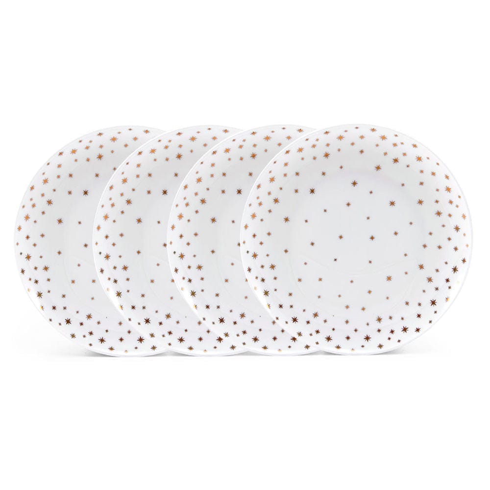 Millie Gold Set of 4 Dinner Plates