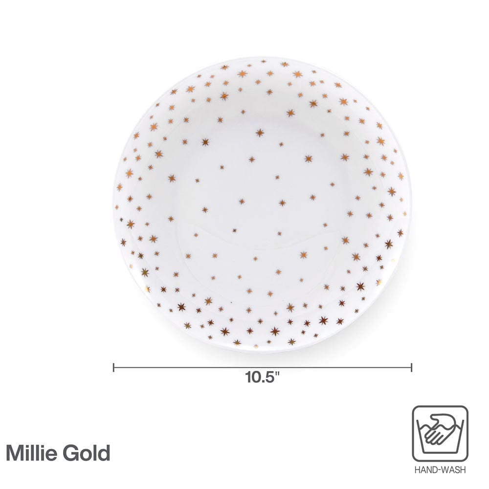 Millie Gold Set of 4 Dinner Plates