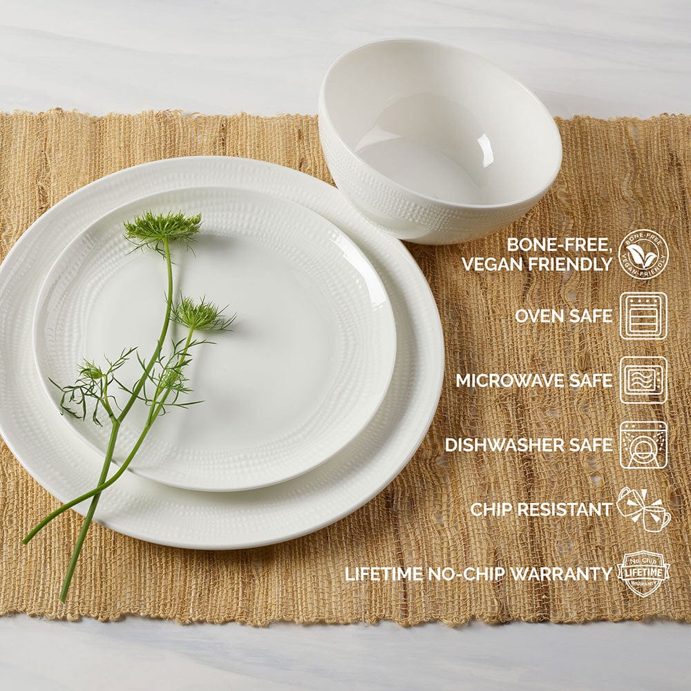 Mirabel Vegan Bone™ 12 Piece Dinnerware Set, Service for 4