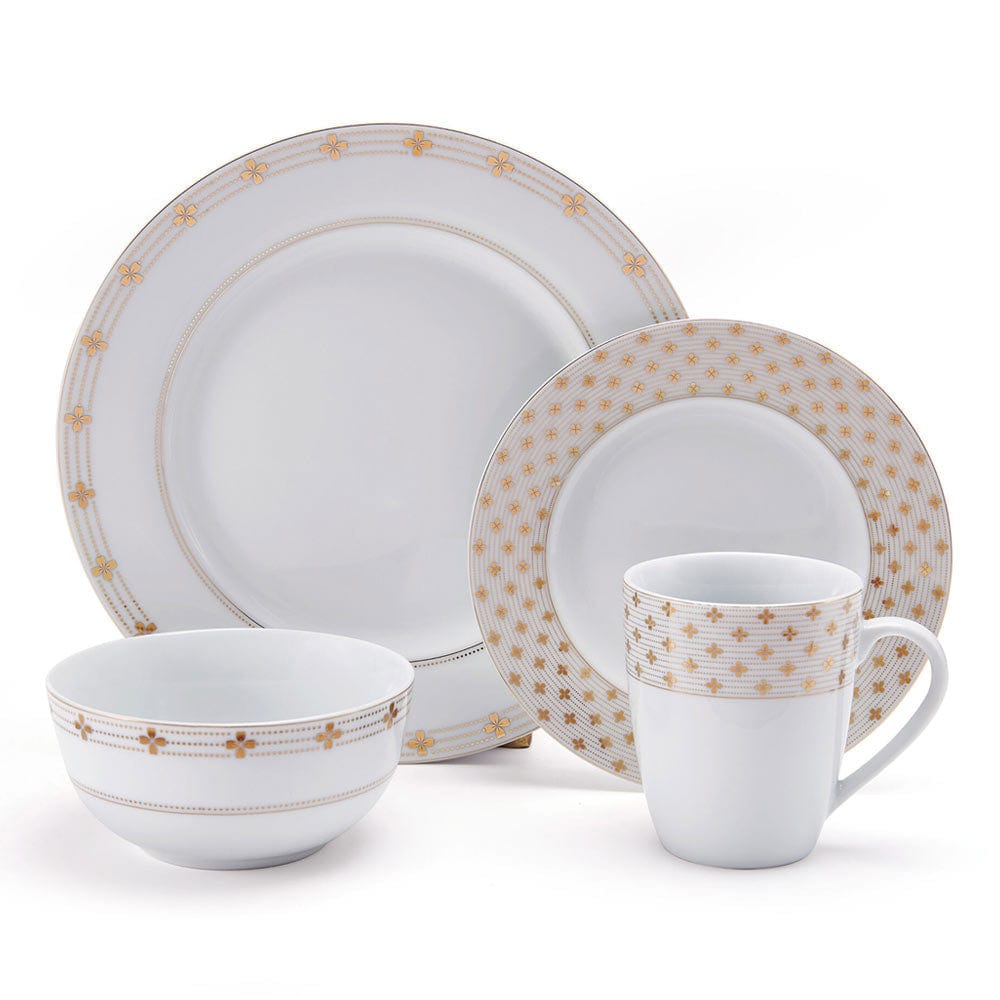 Modern Petals 32 Piece Dinnerware Set, Service for 8