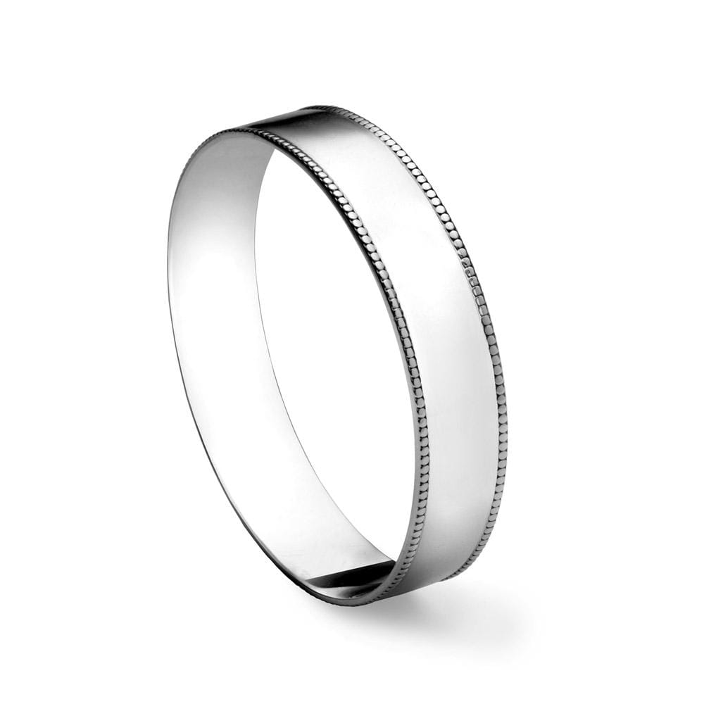 Old Master Sterling Beaded Bangle Bracelet, Small