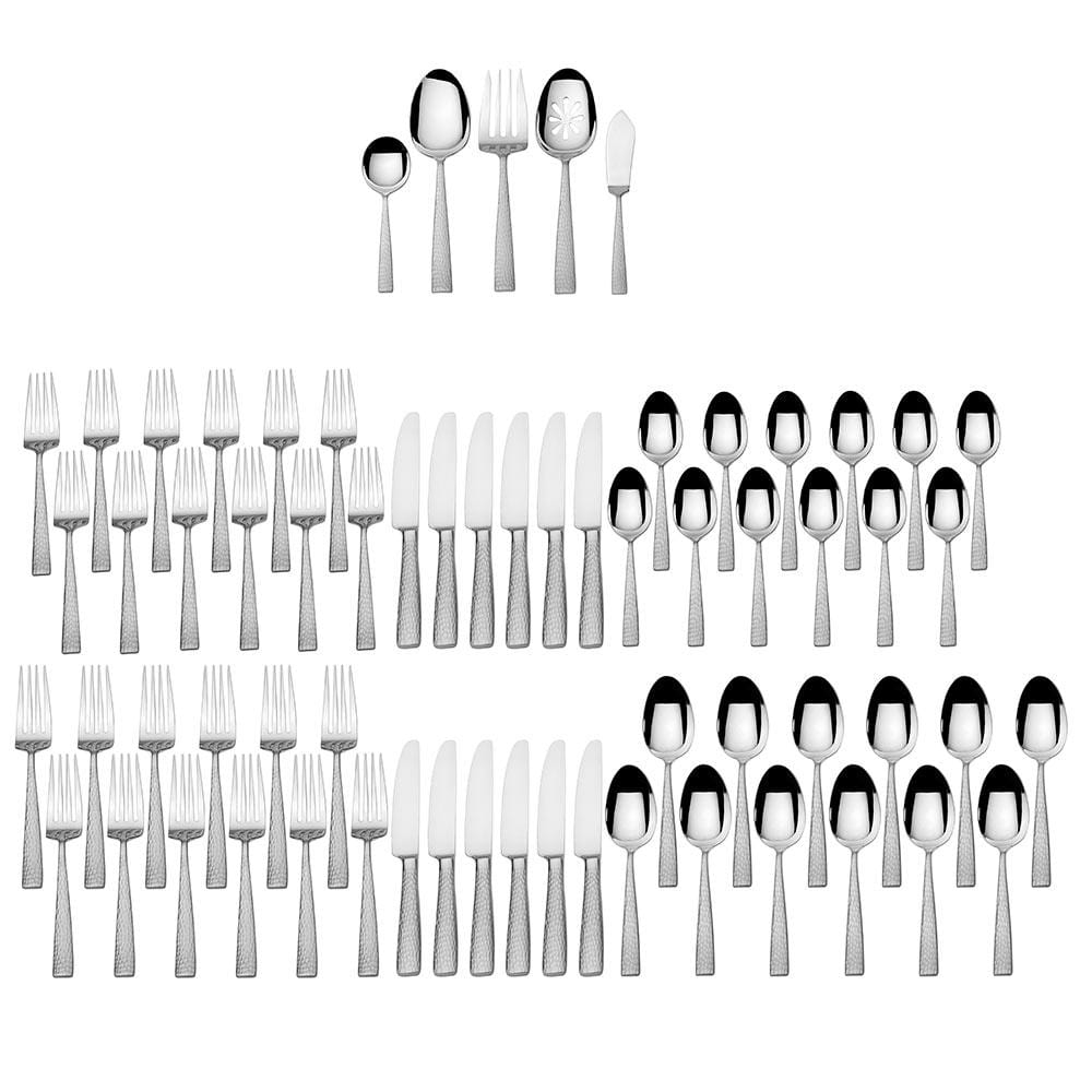 Oliver Mirror 65 Piece Flatware Set, Service for 12