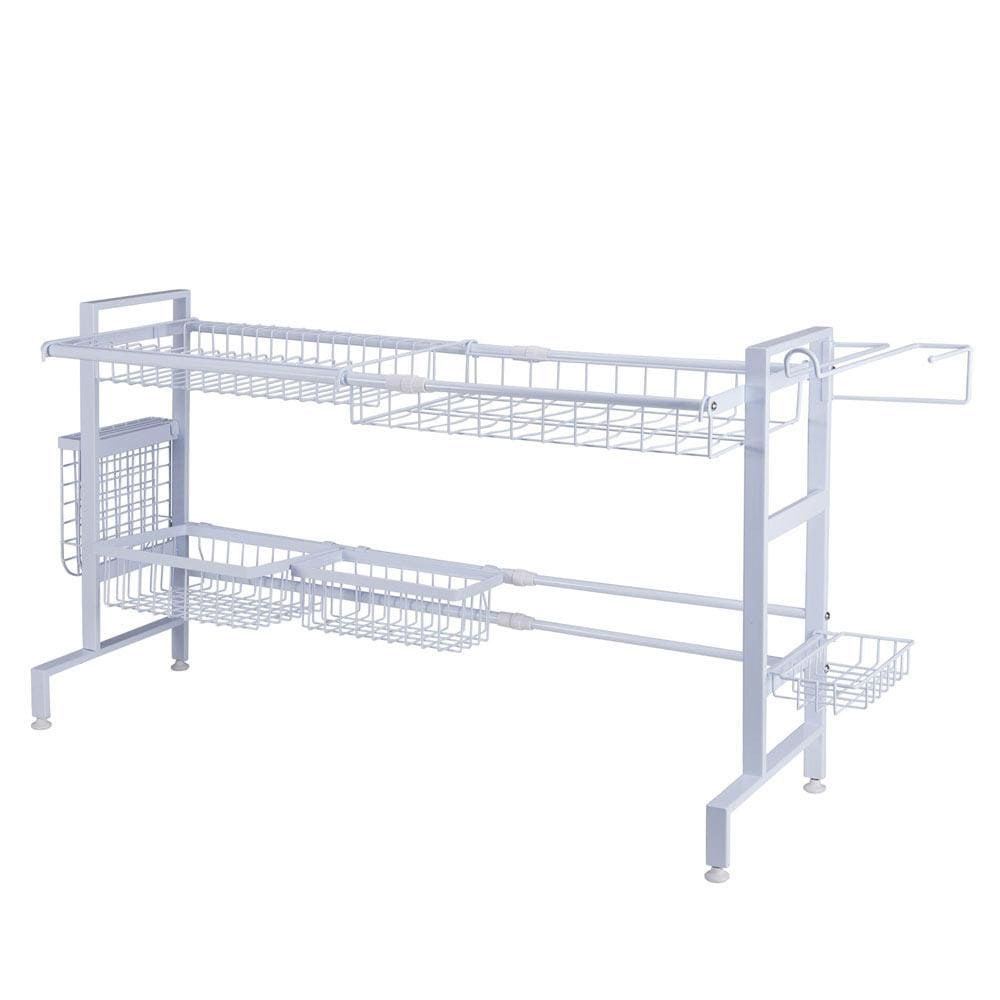 Over the Sink 2 Tier Expandable Organizer Dish Drying Rack