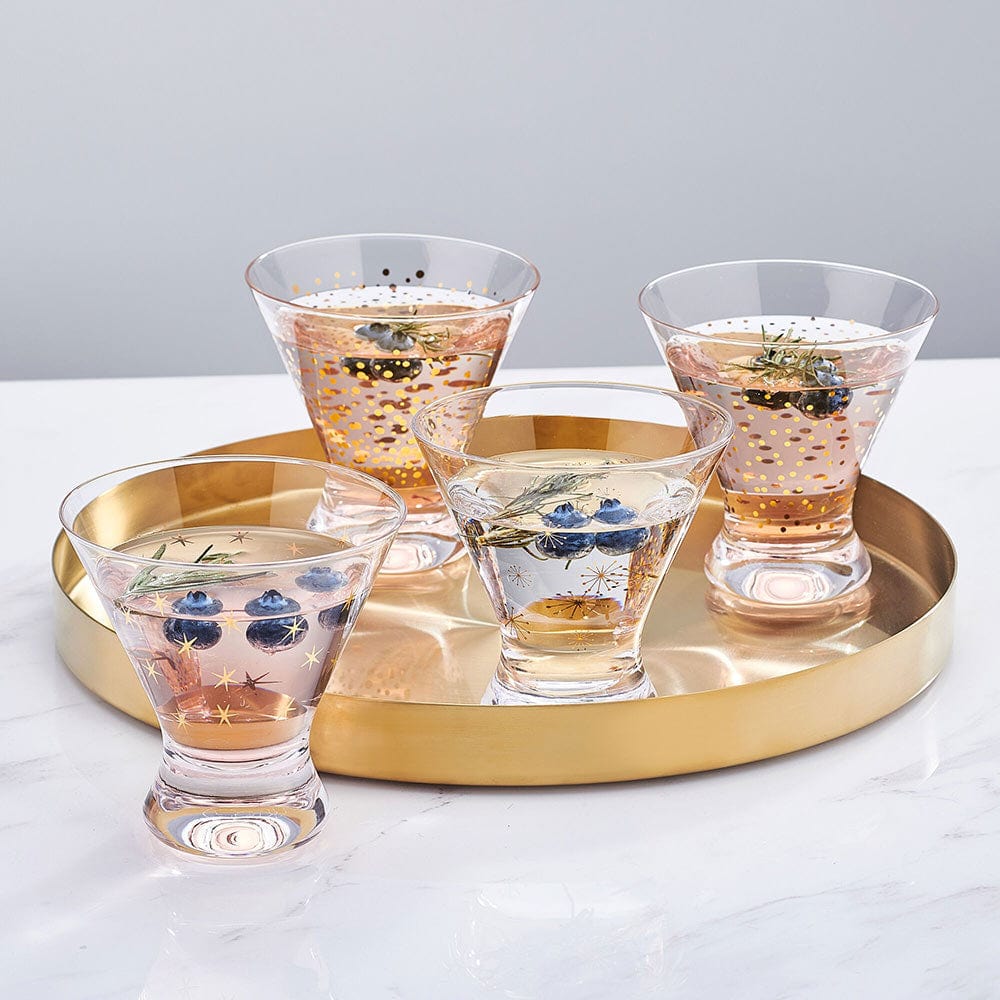 Crystalia Stemless Martini Glasses, Set of 4