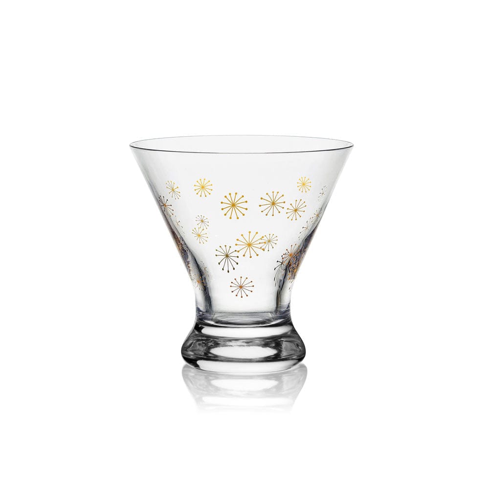 Party Set of 4 Stemless Martini Glasses