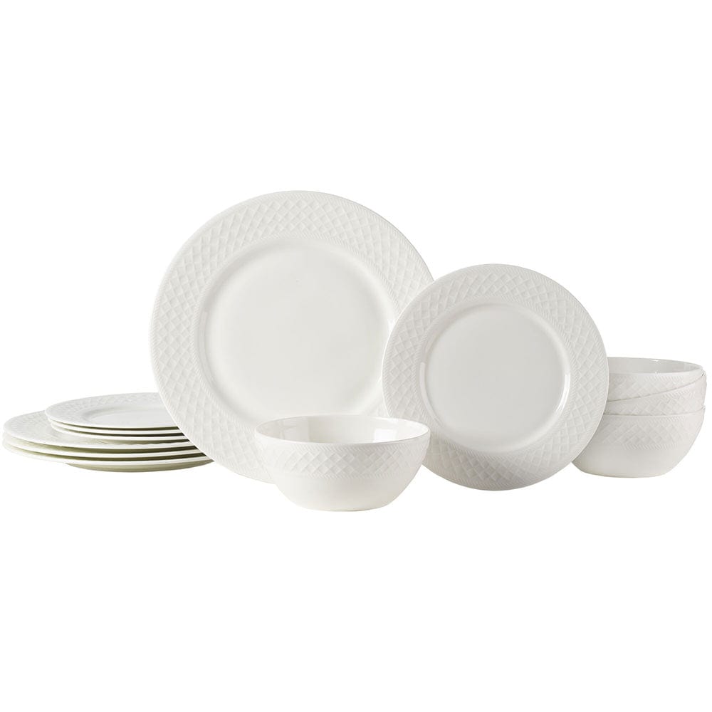 Patterson Vegan Bone™ 12 Piece Dinnerware Set, Service for 4