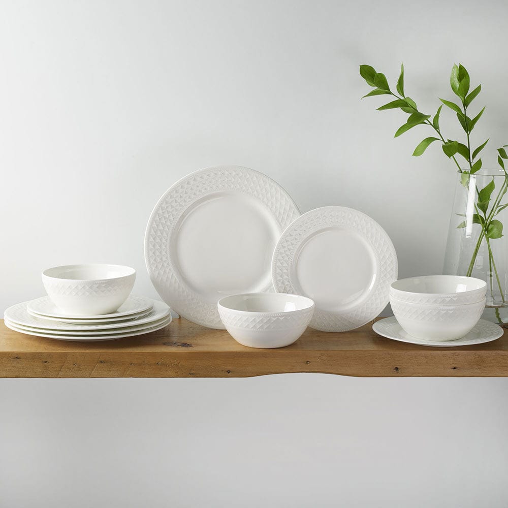 Patterson Vegan Bone™ 12 Piece Dinnerware Set, Service for 4