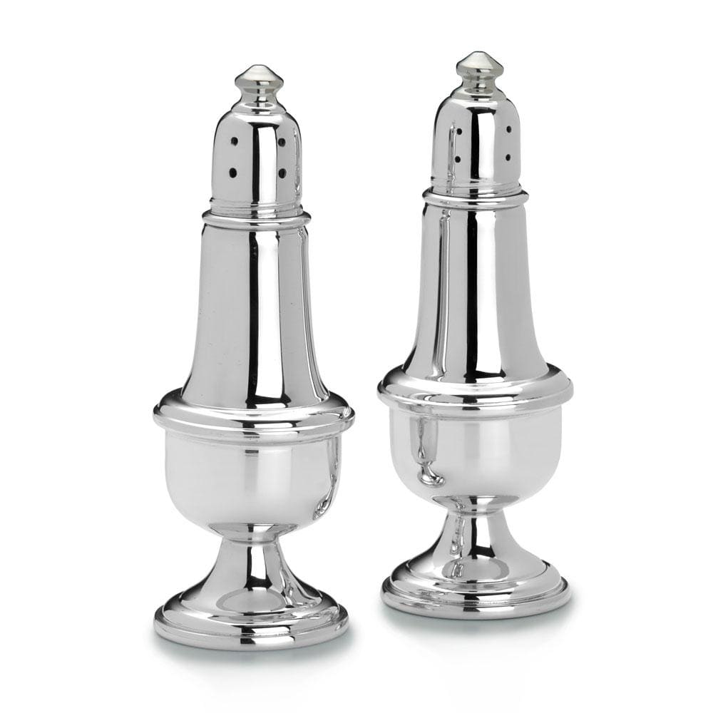 Stainless Steel Salt and Pepper Grinder Set with Stand - Tall Salt