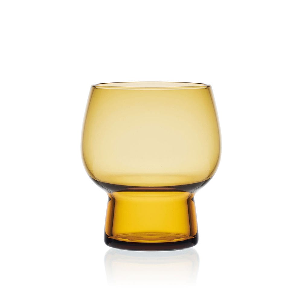 Phoebe Amber Set of 4 Double Old Fashioned Glasses