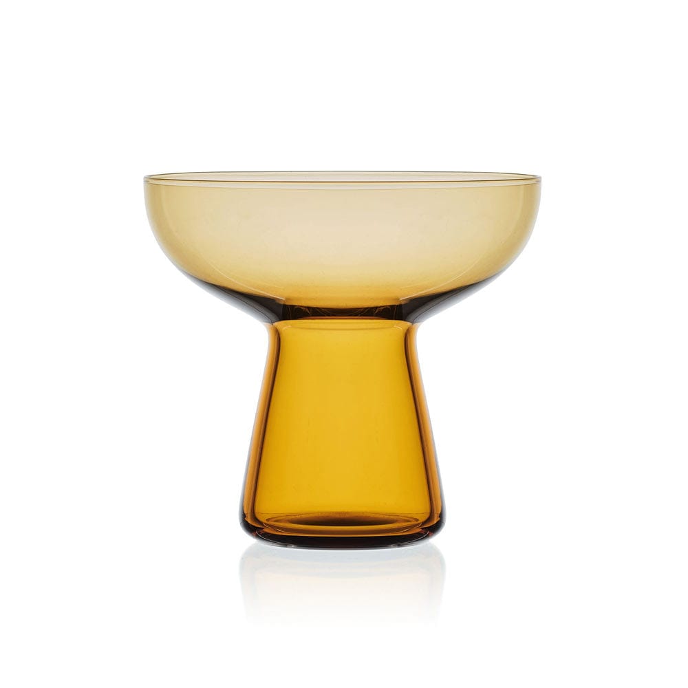 Phoebe Amber Set of 4 Margarita Cocktail Glasses