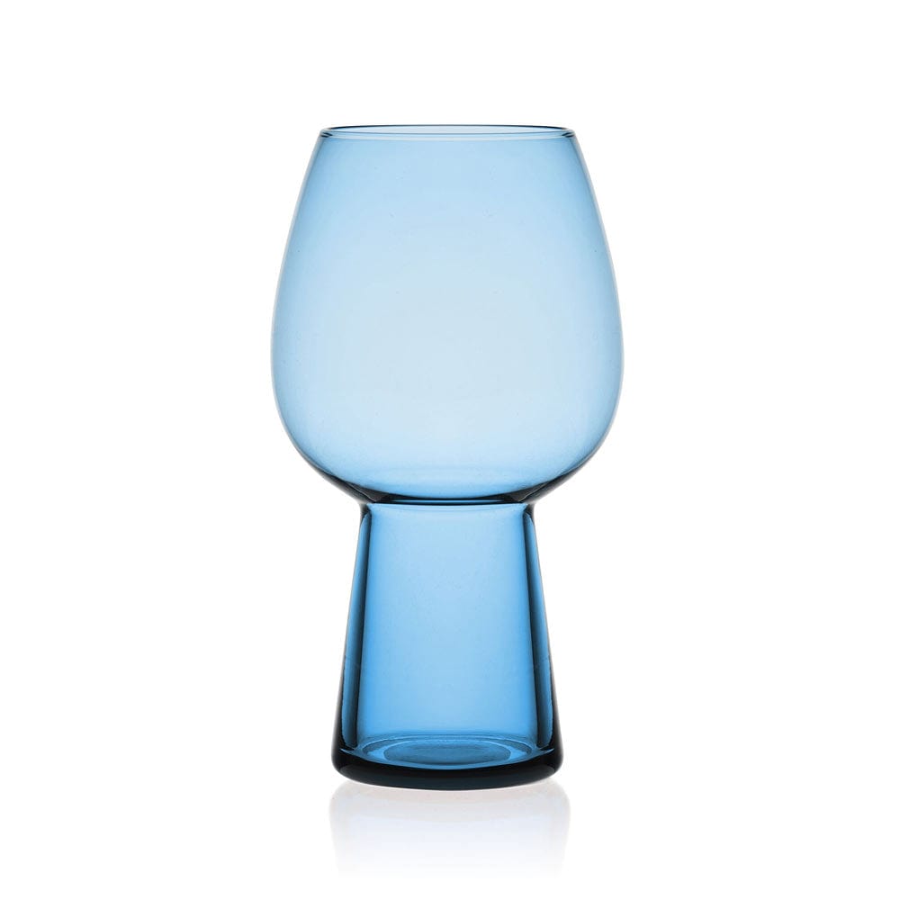 Phoebe Blue Set of 4 Goblet Beverage Glasses