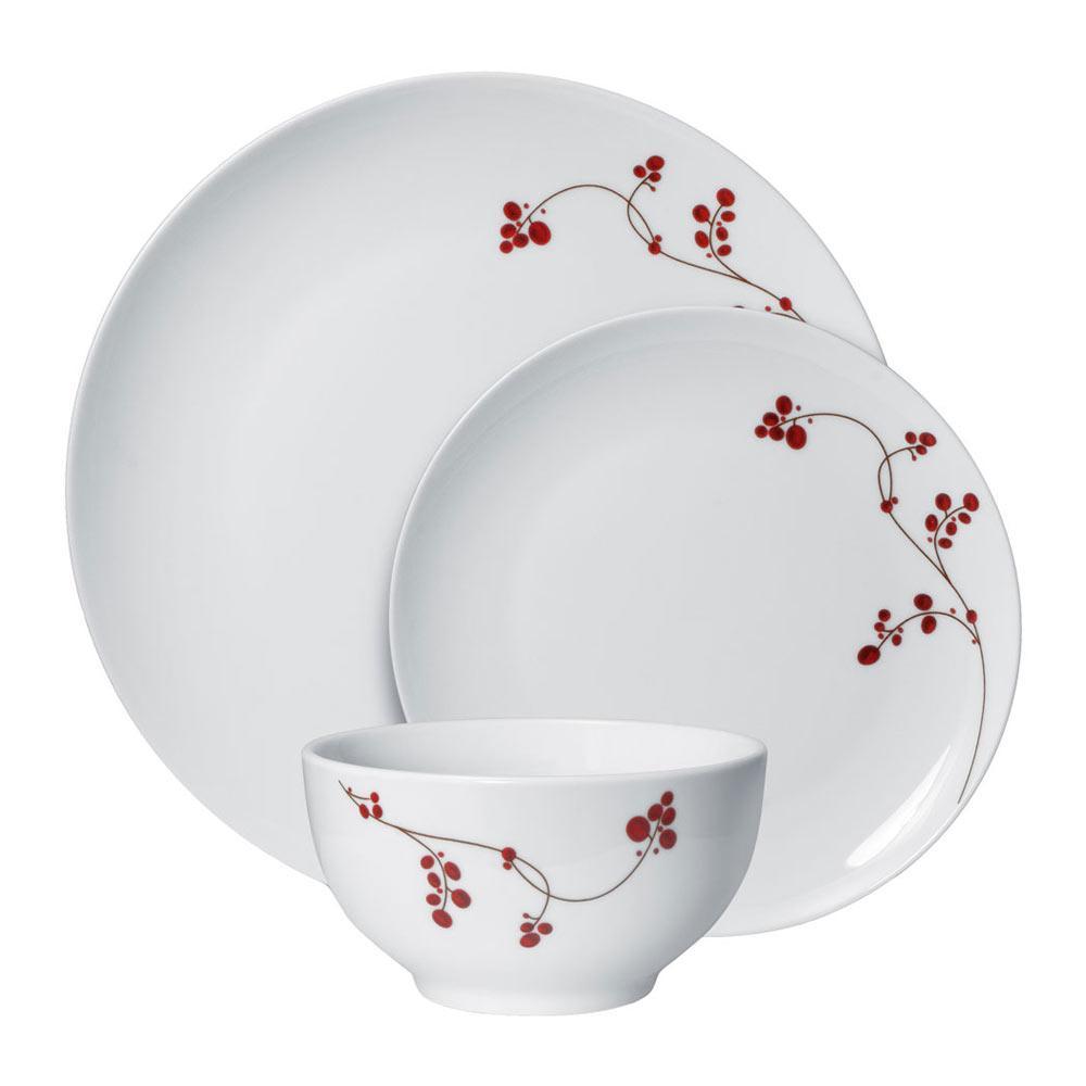 Red Berries 12 Piece Dinnerware Set, Service for 4