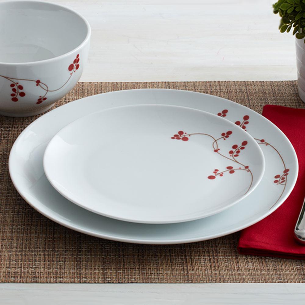Red Berries Set of 4 Salad Plates