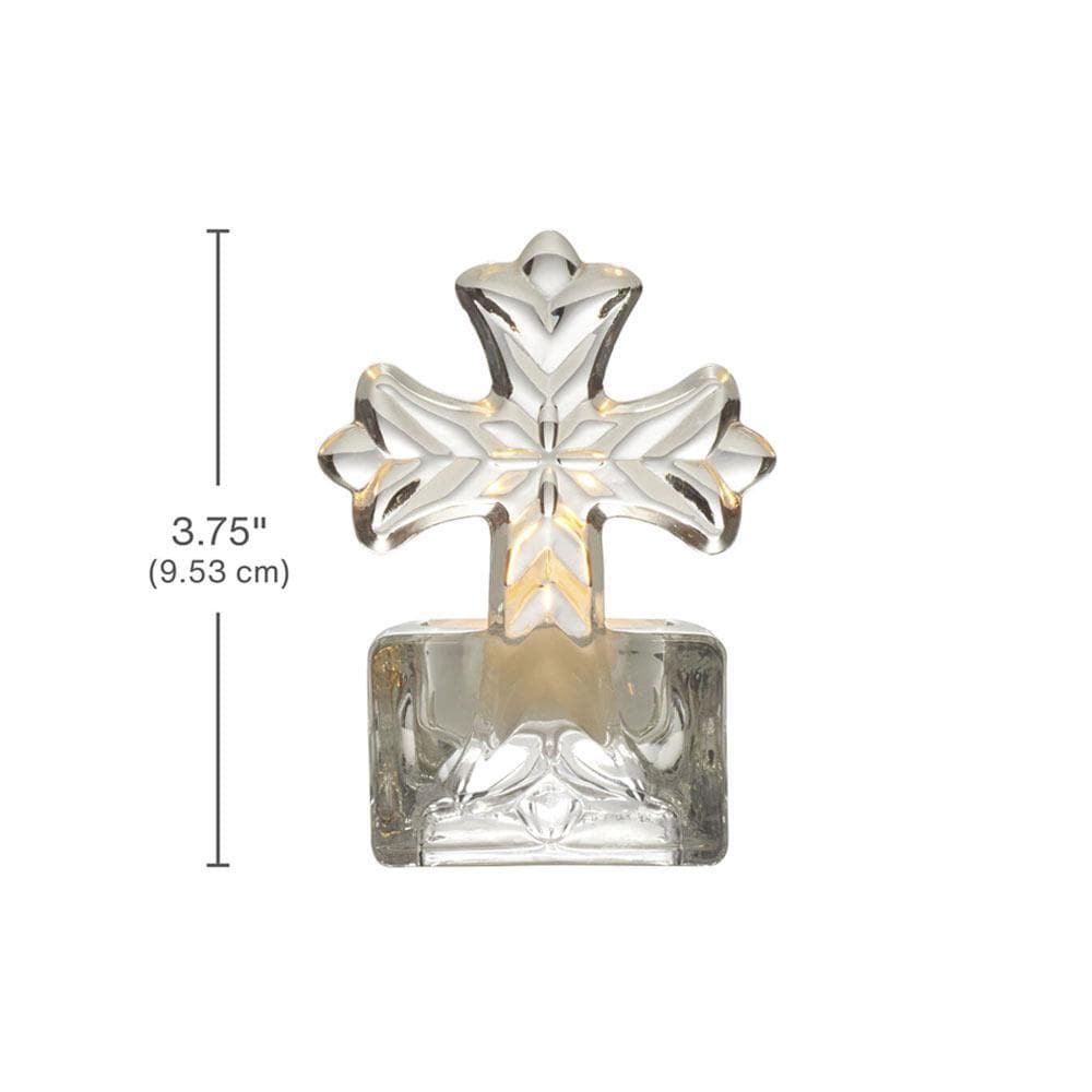 Rejoice Cross Tealight Holder with Votive, 3.75 Inch