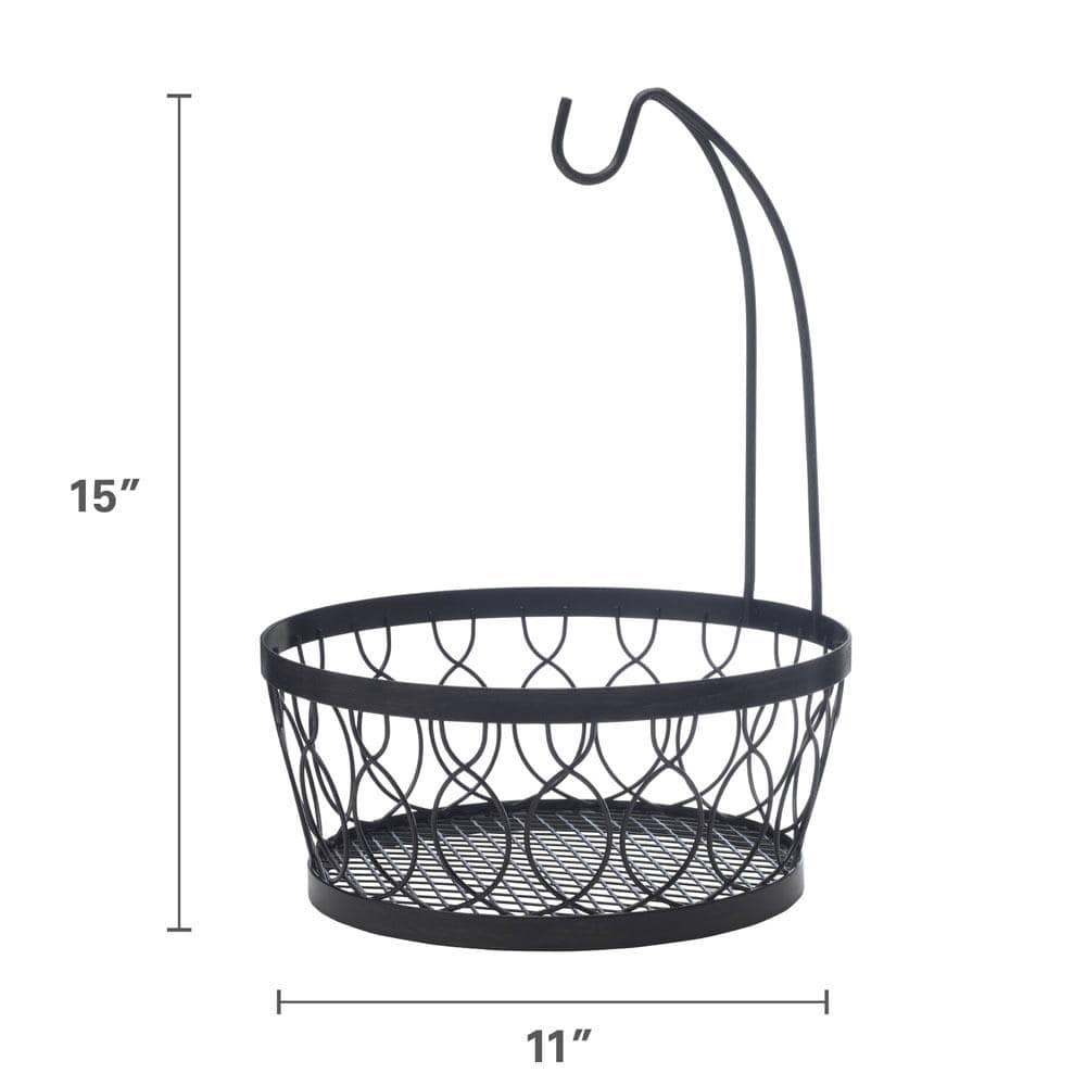 Rustic Farmstand Fruit Basket with Banana Hook