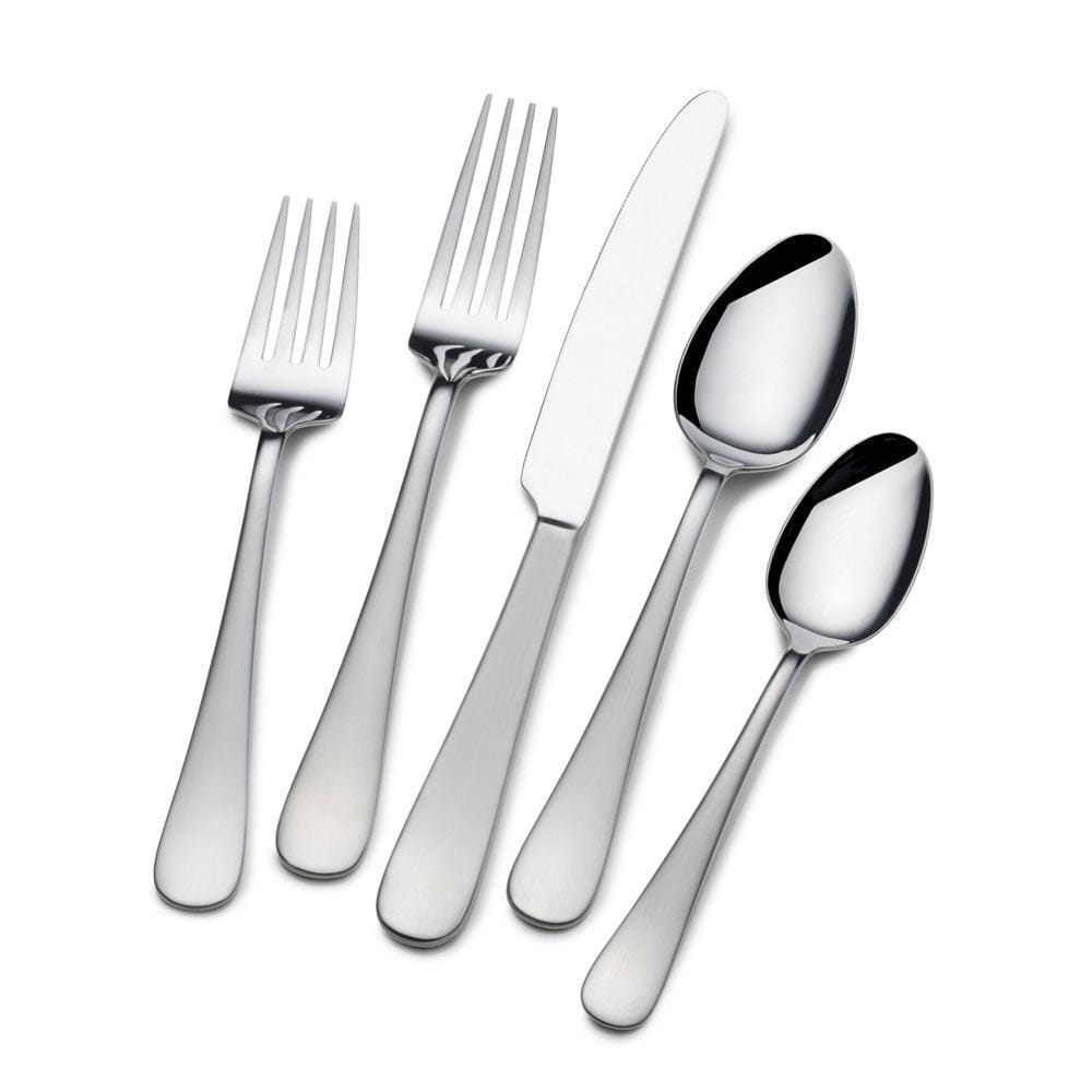 Satin Symmetry 42 Piece Flatware Set, Service for 8