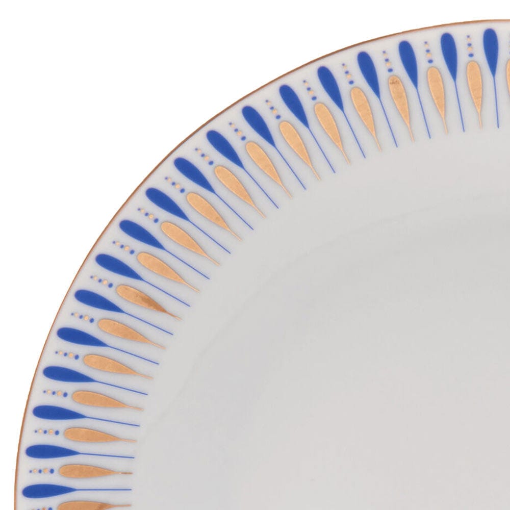 Starburst Blue 32 Piece Dinnerware Set, Service for 8