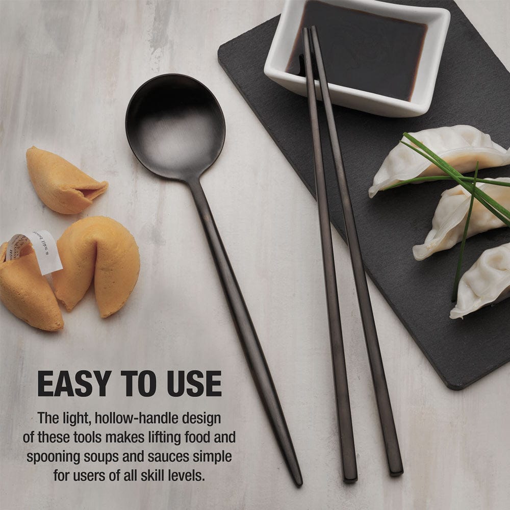 Studio Nova Black Chopsticks and Spoon Set