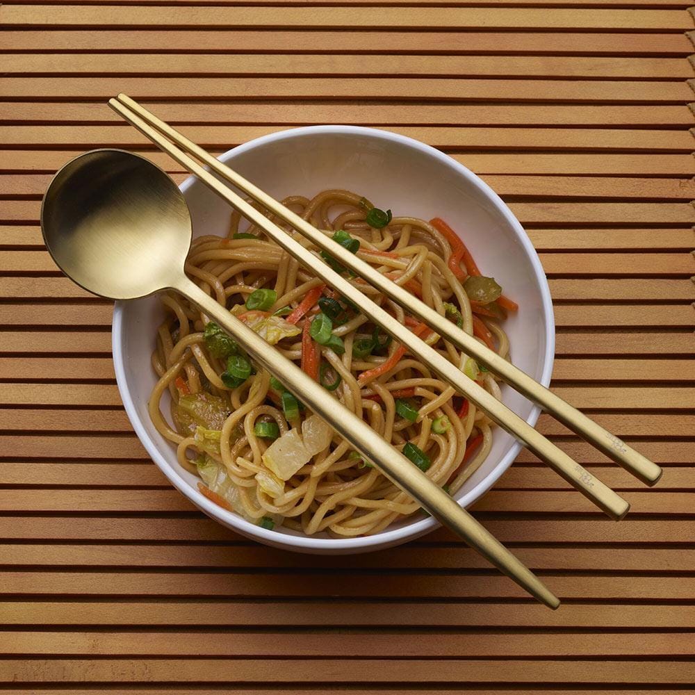Studio Nova Gold Chopsticks and Spoon Set