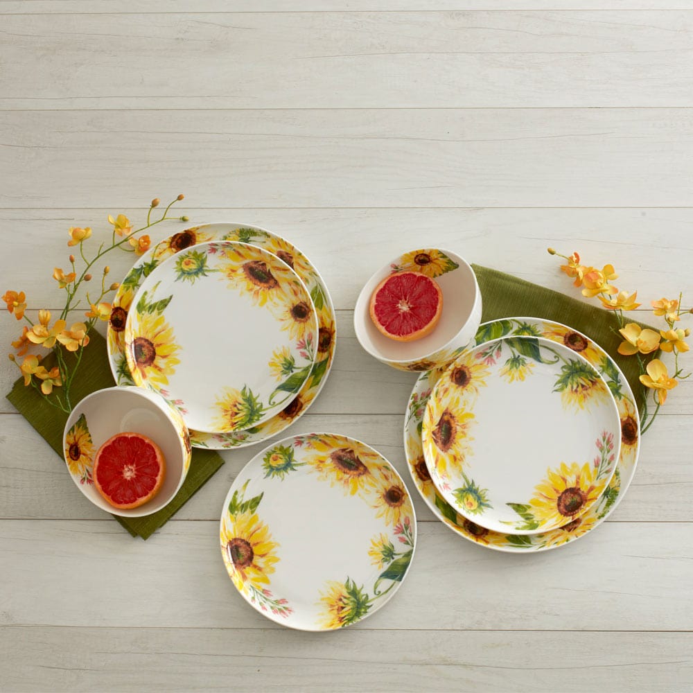 Sunflower Set of 4 Soup Cereal Bowls