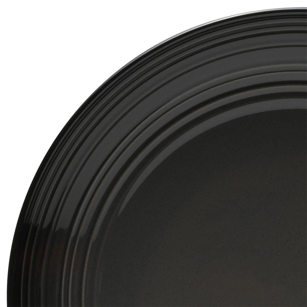 Swirl Black Coupe with Graphite Ombre Accent 4 Piece Place Setting