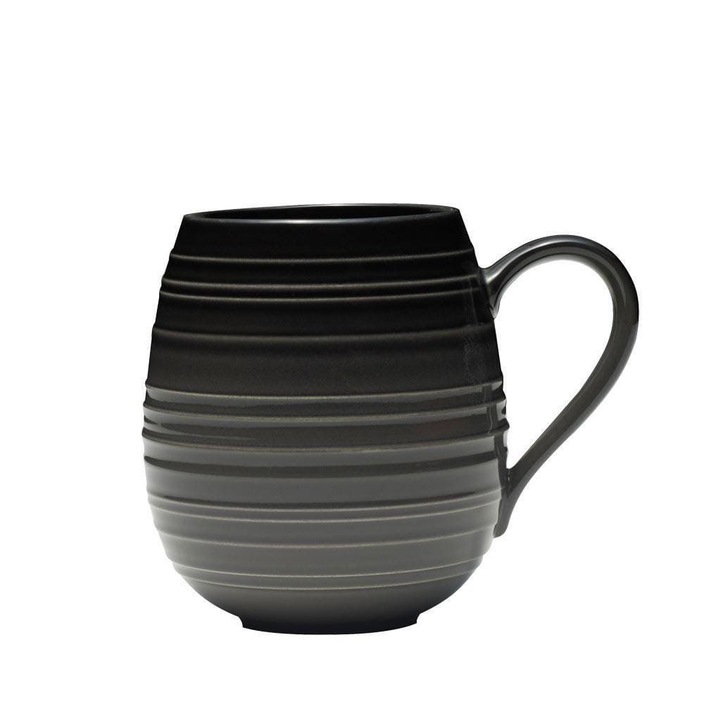 Swirl Black Coupe with Graphite Ombre Accent 4 Piece Place Setting