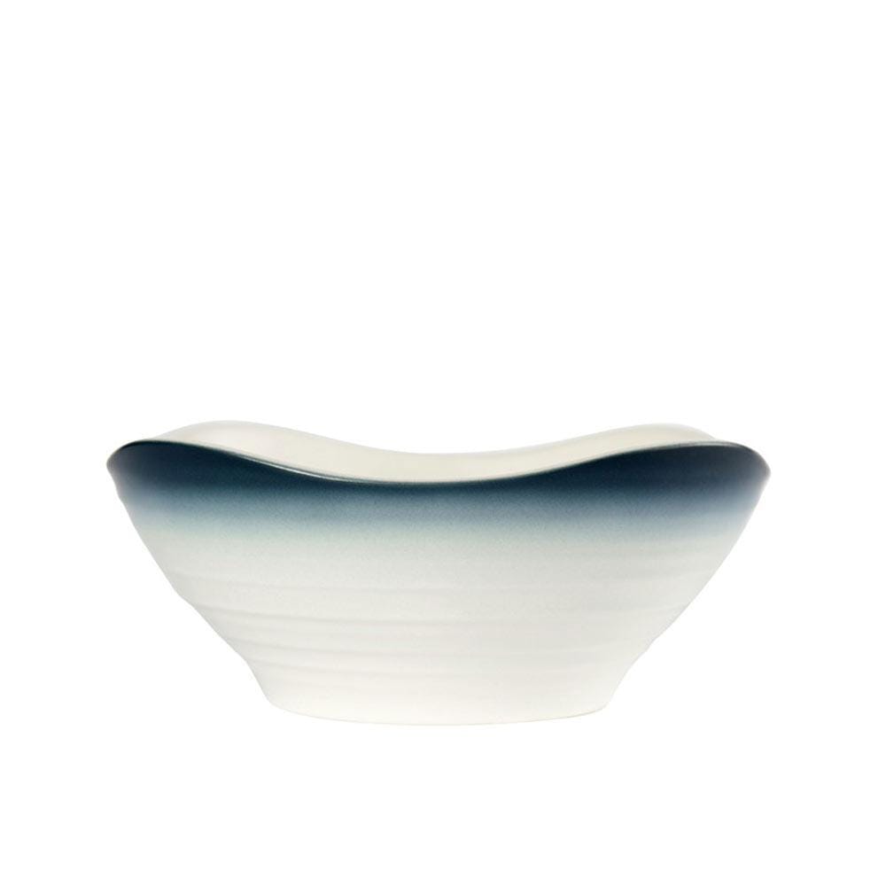 Swirl Ombre Blue Square 16 Piece Dinnerware Set, Service for 4