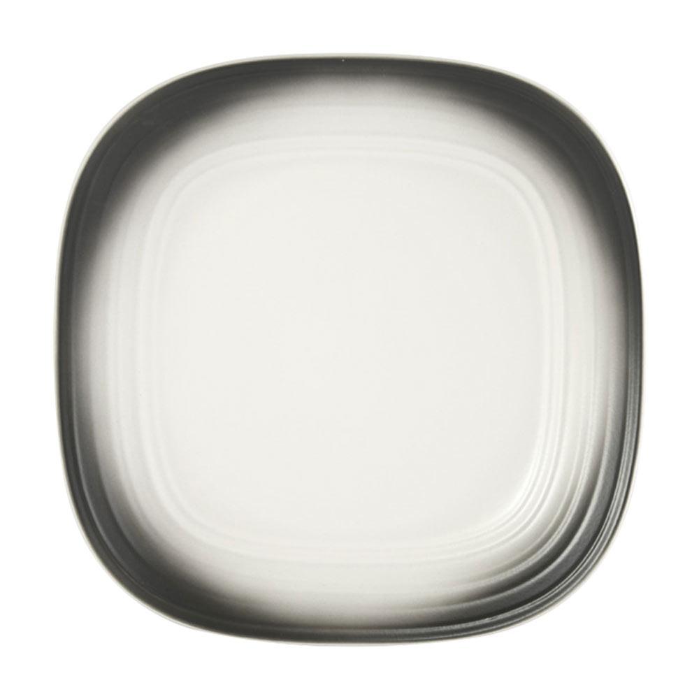 Swirl Ombre Graphite Square 16 Piece Dinnerware Set, Service for 4