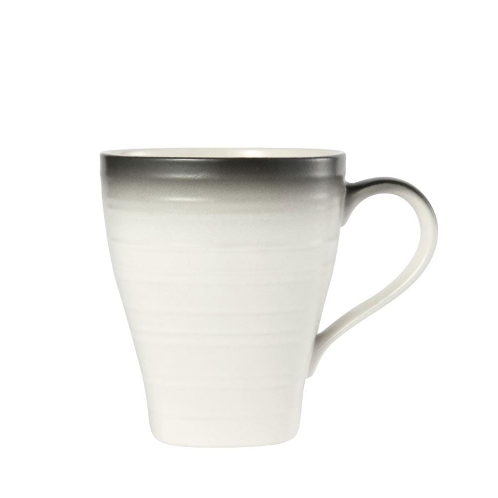 Swirl Ombre Graphite Square 16 Piece Dinnerware Set, Service for 4