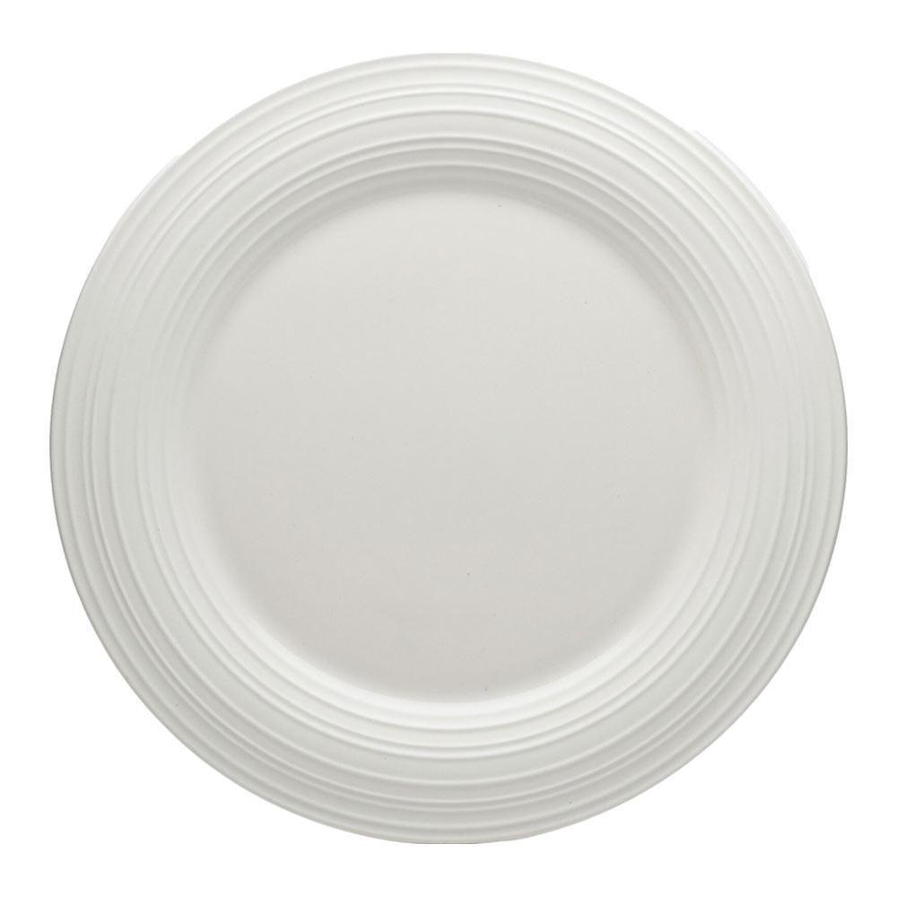 Swirl White Dinner Plate