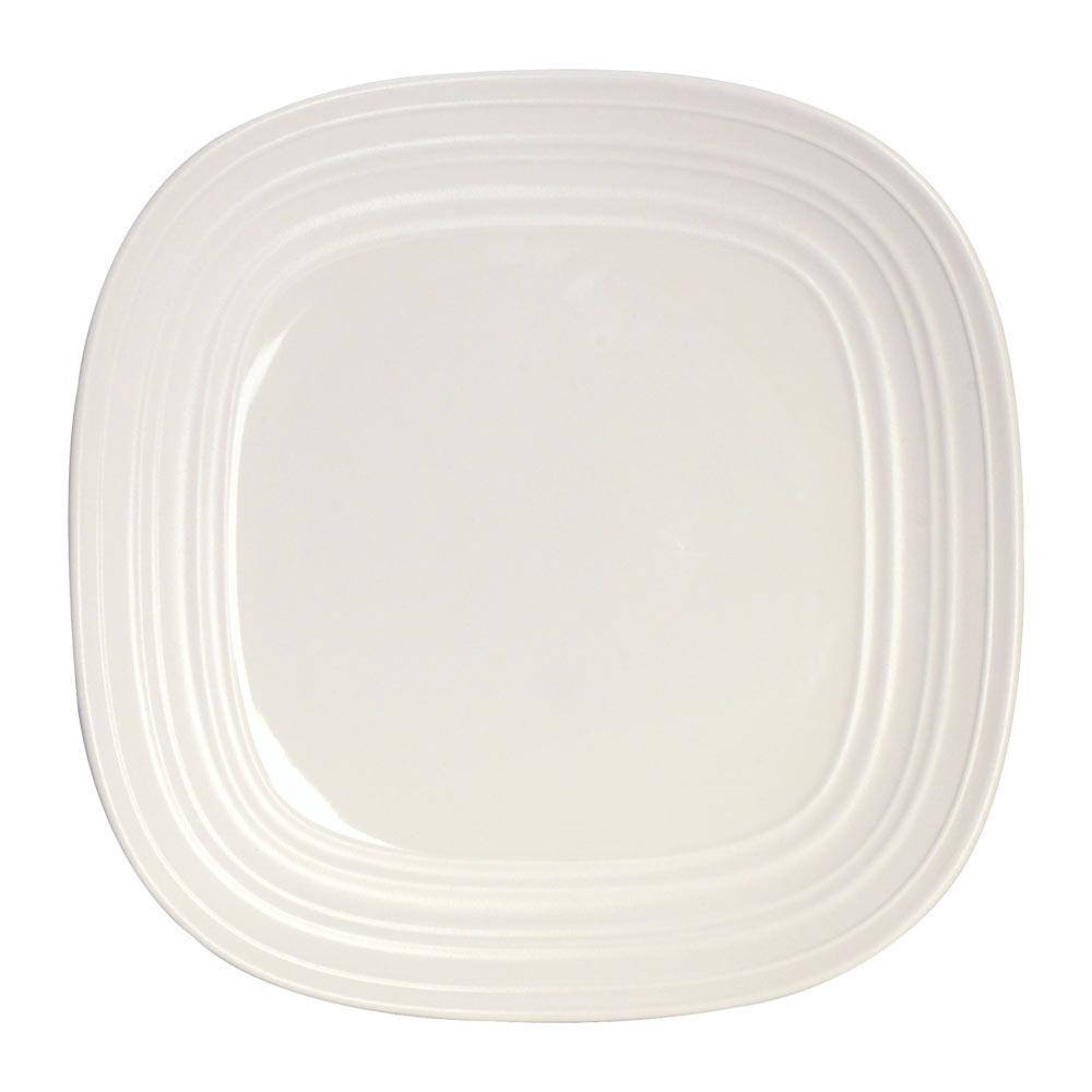 Swirl White Square 16 Piece Dinnerware Set, Service for 4